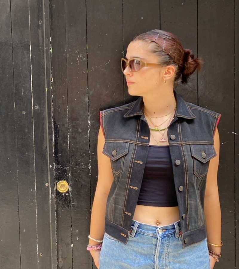 veste en jean modèle Classique sans manche